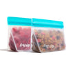 (Re)zip 2 pk Stand-up Leak-Proof Reusable Bag, 1 cup Aqua