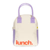 Fluf Zipper Lunch Bag, Lunch Poppy/Lavender