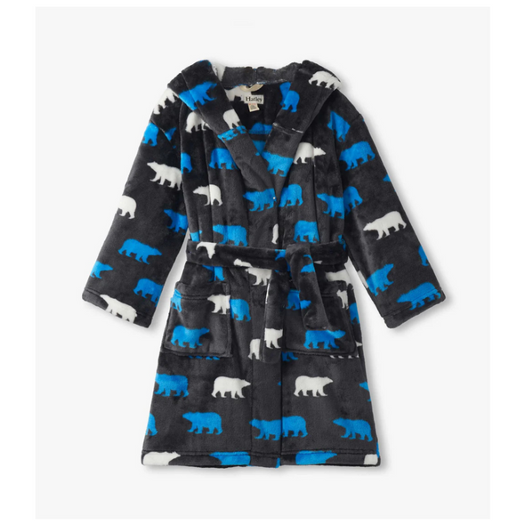 Hatley Polar Bear Silhouette Fuzzy Fleece Robe