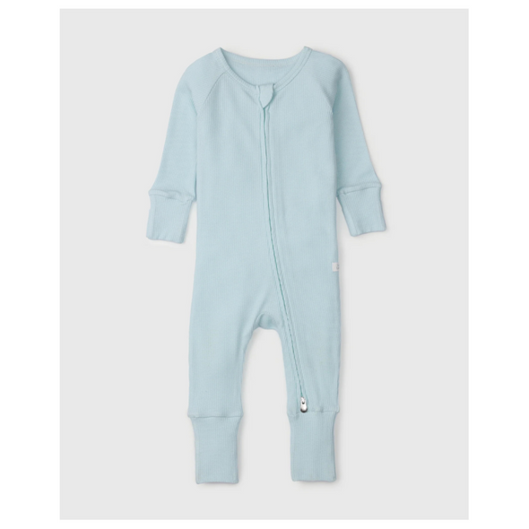 Loulou Lollipop Waffle Knit Sleeper,Seaglass