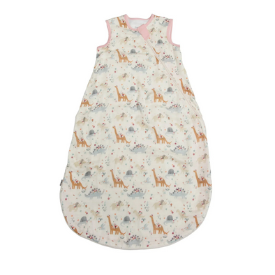 Loulou Lollipop Muslin Lightweight Sleep Bag 0.5 TOG, Baby Dinomite