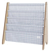 3 Sprout Recycled Fabric Kids Book Rack, Gingham Blue (LOCAL PICKUP ONLY)