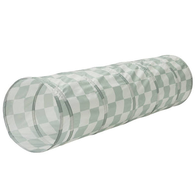 3 Sprouts Kids Play Tunnel, Checkerboard Green