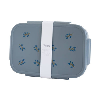 3 Sprouts Recycled Plastic Bento Box, Blueberry Blue