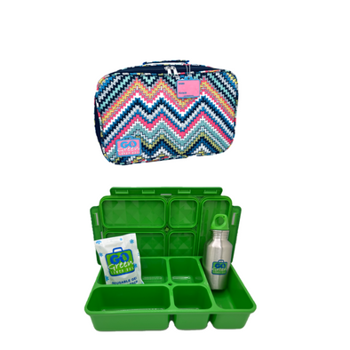 Go Green Leak-Proof Lunchbox Set, Zig Zag