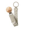 Bibs Paci Braid, Sand/Ivory