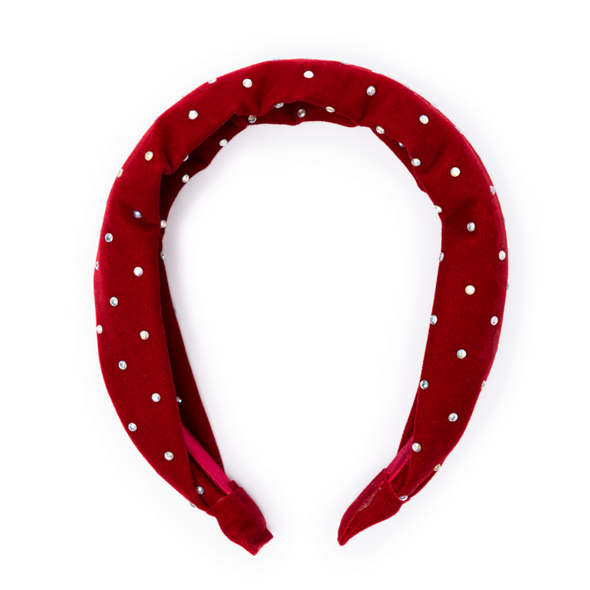 Great Pretenders Sparkle Red Velvet Headband