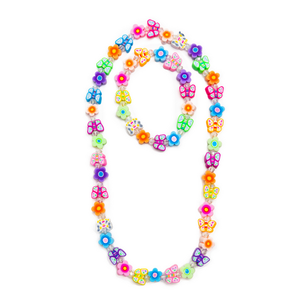 Great Pretenders Flutter Flowers Necklace and Bracelet Set 2pc
