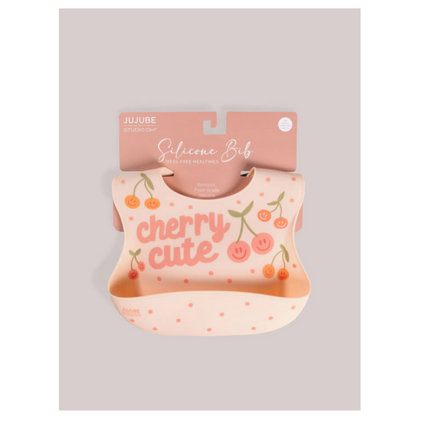 JujuBe Silicone Bib, Cherry Cute