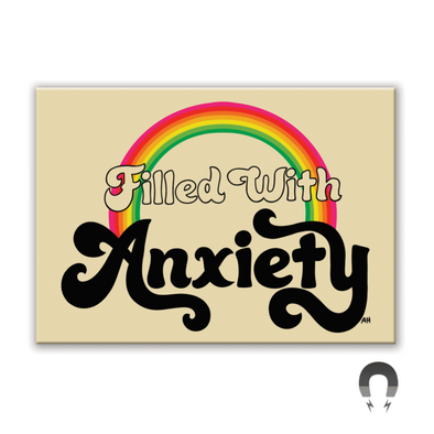 Badge Bomb Magnet, Filled with Anxiety