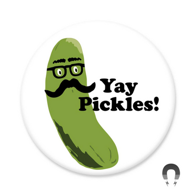 Badge Bomb Magnet, Yay Pickles!