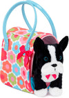 Pucci Pups Floral Glam Bag with Boston Terrier