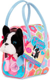 Pucci Pups Floral Glam Bag with Boston Terrier