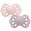 Bibs Infinity 2pk Pacifier Silicone Symmetrical, Blossom/Dusky Lilac Size 2