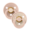 Bibs Colour x Studio Collection 2pk Pacifier Natural Rubber Round, Jasmine Blush Mix Size 2