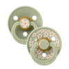 Bibs Colour x Studio Collection 2pk Pacifier Natural Rubber Round, Jasmine Sage Mix Size 2