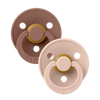 Bibs Colour 2pk Pacifier Natural Rubber Anatomical, Blush/Woodchuck Size 1