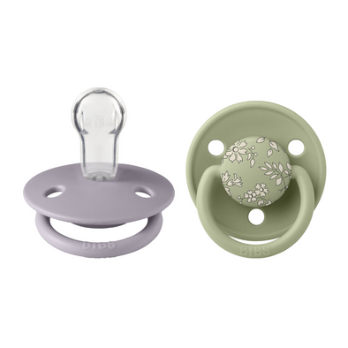 Bibs x Liberty Delux 2pk Pacifier Silicone Round, Capel Sage Mix One Size