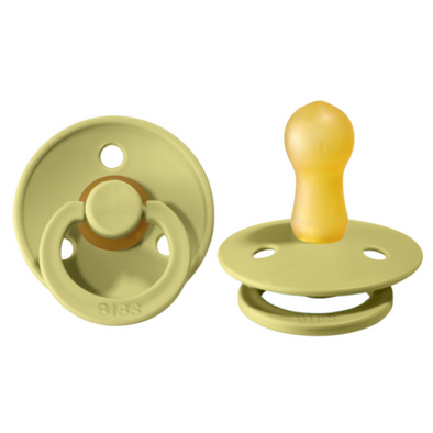 Bibs Pacifier 2 Pack, Natural Rubber Round Meadow Size 2