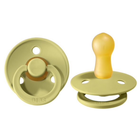 Bibs Pacifier 2 Pack, Natural Rubber Round Meadow Size 2