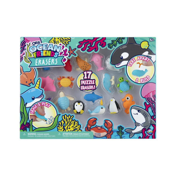 Orb Pull Apart Stackers Erasers, Ocean Friends