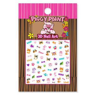 Piggy Paint 3D Nail Art, Playful Pets