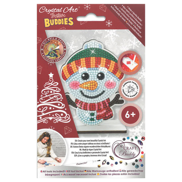 Crystal Art Festive Buddies, Snowman
