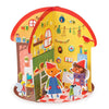 Bright Stripes Puffy Sticker 3D Playhouse, Mushroom Cottage