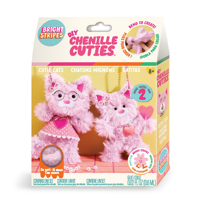 Bright Stripes DIY Chenille Cuties, Cutie Cats