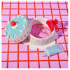 Bright Stripes Decorate a Cake Jewelry Box