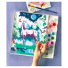 Bright Stripes Paint by Number, Moonlit Unicorn