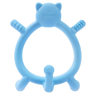 Pigeon Blue Cat Silicone Teether