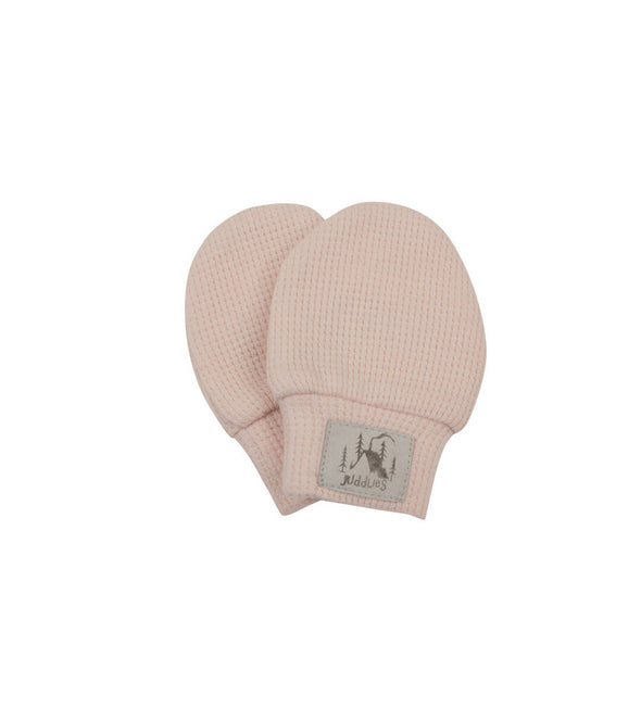 Juddlies Waffle Mitt, Pink Clay
