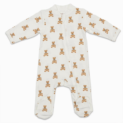 Lulujo Footed Sleeper, Vintage Bear