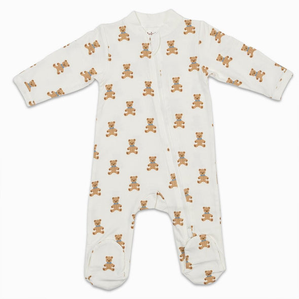 Lulujo Footed Sleeper, Vintage Bear