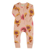 Parade Organics Signature Prints Zip Romper, Sunflowers