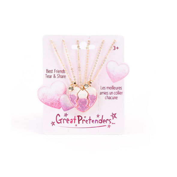 Great Pretenders Bestie Era Tear and Share Necklaces, 3pc