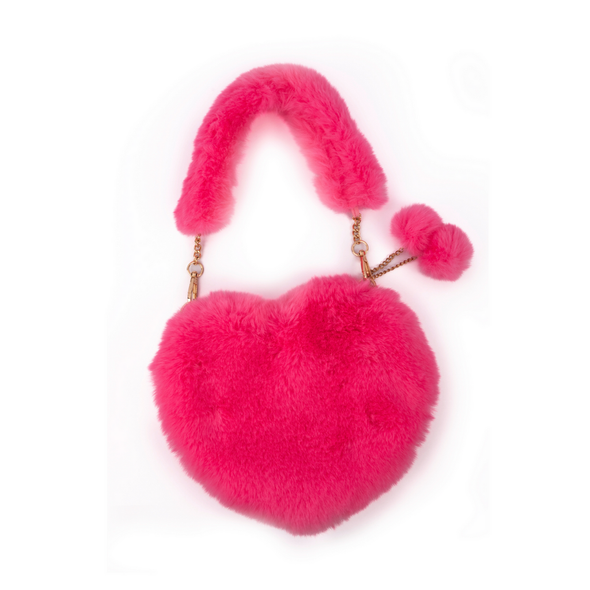 Great Pretenders Pinkie Promise Furry Fuchsia Bag