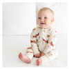 Parade Organics Signature Zip Romper, Foxes