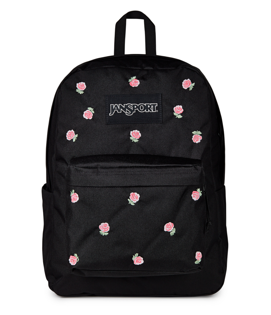 Jansport Superbreak Plus FX, Just a Rose Embroidery Black – Spring Children