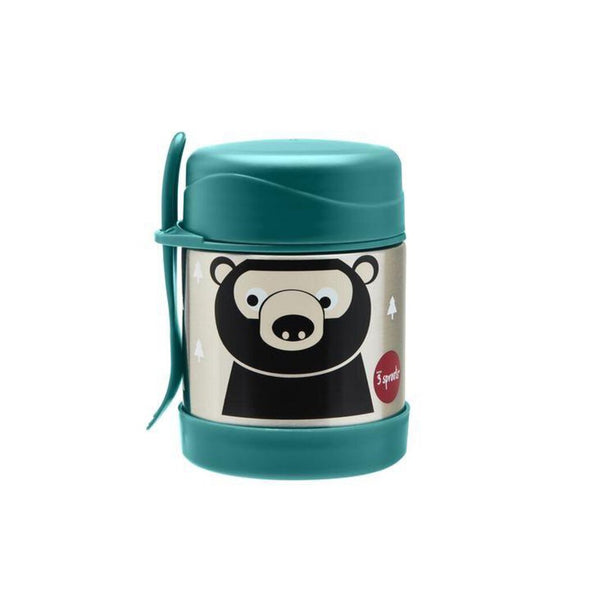 3 Sprouts Stainless Steel Food Jar, Bear