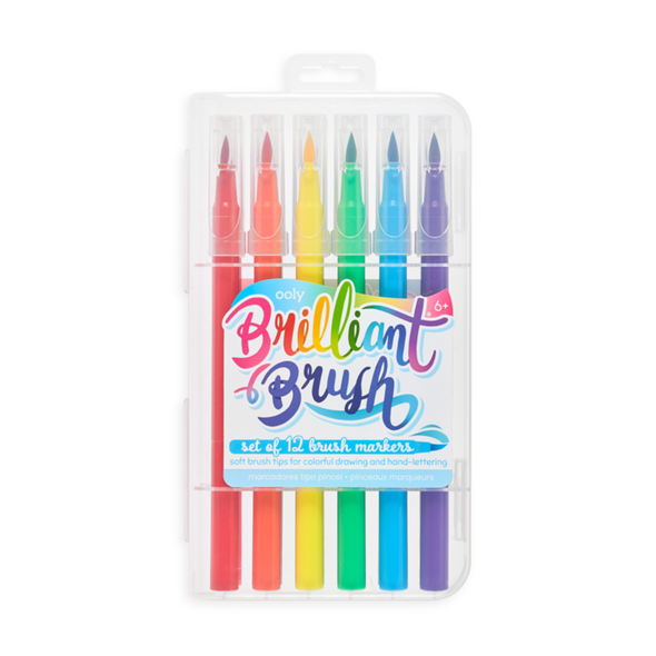 Ooly Brilliant Brush Markers 12 Pack