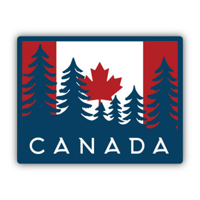 CA Flag Trees Canada Sticker