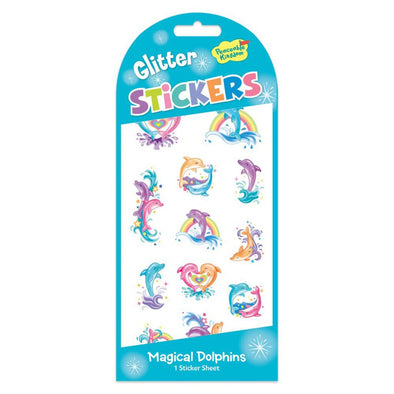 Peaceable Kingdom Glitter Stickers, Magical Dolphins