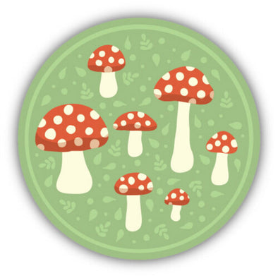 Mushroom Circle Sticker