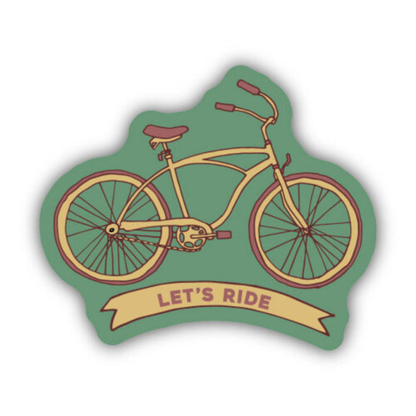 Let's Ride Bicycle Sticker