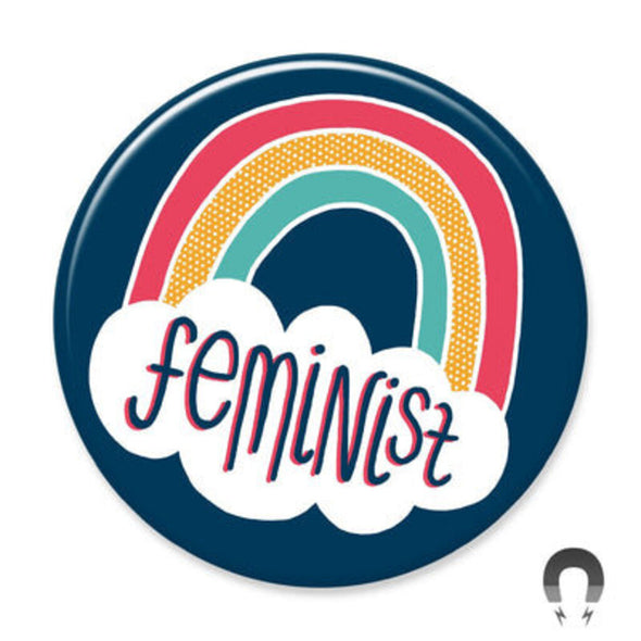 Badge Bomb Magnet, Feminist Rainbow