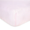 Burts Bees Fitted Crib Sheet, Striped Pink