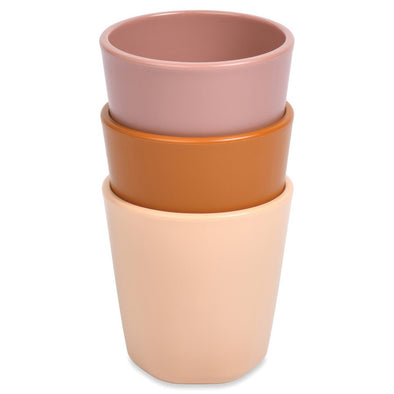 Tiny Twinkle Plastic Cups 3pc Set, Pink Sand Camel