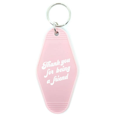 Key Tag, Thank You For Being A Friend Pink